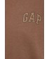Bluza Gap bluza damska kolor brązowy z nadrukiem