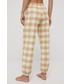 Piżama Gap spodnie piżamowe damskie kolor brązowy