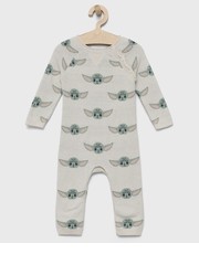 Odzież dziecięca Pajacyk niemowlęcy bawełniany kolor beżowy - Answear.com Gap