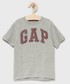 Koszulka Gap t-shirt bawełniany dziecięcy kolor szary z nadrukiem