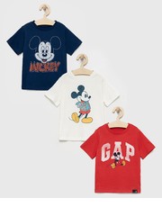 Koszulka t-shirt bawełniany dziecięcy (3-pack) z nadrukiem - Answear.com Gap