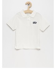 Koszulka polo bawełniane kolor biały gładki - Answear.com Gap