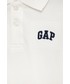 Koszulka Gap polo bawełniane kolor biały gładki
