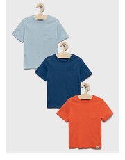 Koszulka t-shirt bawełniany dziecięcy (3-pack) gładki - Answear.com Gap