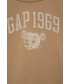Koszulka Gap longsleeve bawełniany dziecięcy kolor brązowy