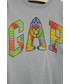 Koszulka Gap t-shirt dziecięcy kolor szary z nadrukiem