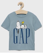 Koszulka t-shirt dziecięcy z nadrukiem - Answear.com Gap