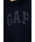 Bluza Gap Bluza dziecięca kolor granatowy z kapturem z nadrukiem