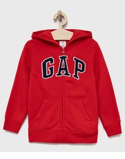 Bluza bluza dziecięca kolor czerwony z kapturem wzorzysta - Answear.com Gap