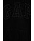 Bluza Gap bluza dziecięca kolor czarny z kapturem z aplikacją