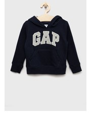 Bluza bluza dziecięca kolor granatowy z kapturem z aplikacją - Answear.com Gap