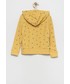 Bluza Gap bluza dziecięca kolor żółty z kapturem z aplikacją