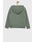 Bluza Gap bluza dziecięca kolor zielony z kapturem z aplikacją