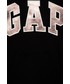 Bluza Gap bluza dziecięca kolor czarny z kapturem z nadrukiem