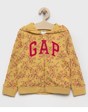 Bluza bluza dziecięca kolor żółty z kapturem z aplikacją - Answear.com Gap