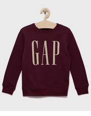 Bluza bluza dziecięca kolor bordowy z nadrukiem - Answear.com Gap