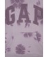 Bluza Gap bluza dziecięca kolor fioletowy z kapturem z aplikacją