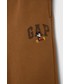 Spodnie Gap Spodnie dziecięce kolor brązowy z nadrukiem