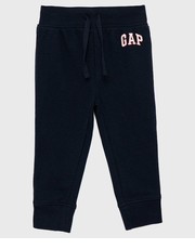 Spodnie spodnie dziecięce kolor granatowy gładkie - Answear.com Gap