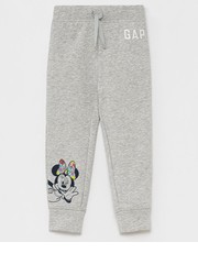 Spodnie spodnie dresowe dziecięce x Disney kolor szary z nadrukiem - Answear.com Gap