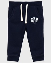Spodnie spodnie dresowe dziecięce kolor granatowy z nadrukiem - Answear.com Gap