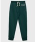 Spodnie Gap spodnie dresowe dziecięce kolor zielony z aplikacją