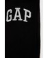 Spodnie Gap spodnie dresowe dziecięce kolor czarny z aplikacją