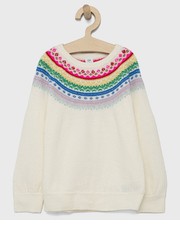 Sweter Sweter dziecięcy kolor beżowy lekki - Answear.com Gap