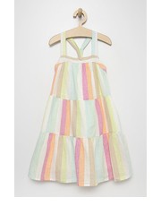 Sukienka dziecięca sukienka lniana dziecięca mini rozkloszowana - Answear.com Gap