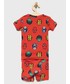 Piżama dziecięca Gap piżama bawełniana dziecięca x Marvel kolor czerwony wzorzysta
