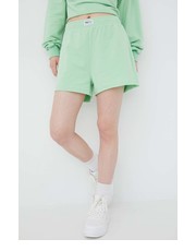 Spodnie szorty BETTY damskie kolor zielony gładkie high waist - Answear.com Prosto