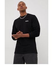 T-shirt - koszulka męska longsleeve bawełniany MIMIN kolor czarny gładki - Answear.com Prosto