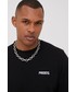 T-shirt - koszulka męska Prosto longsleeve bawełniany MIMIN kolor czarny gładki