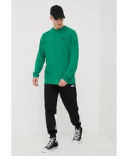 T-shirt - koszulka męska longsleeve bawełniany MIMIN kolor zielony gładki - Answear.com Prosto