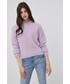 Sweter Bimba Y Lola sweter wełniany damski kolor fioletowy lekki