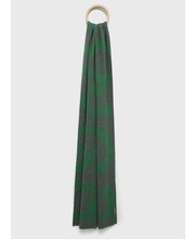 Szalik szalik wełniany kolor zielony wzorzysty - Answear.com Liviana Conti