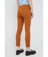 Spodnie United Colors Of Benetton United Colors of Benetton spodnie damskie kolor brązowy proste medium waist