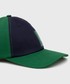 Czapka United Colors Of Benetton United Colors of Benetton czapka bawełniana kolor zielony z nadrukiem