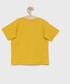 Koszulka United Colors Of Benetton United Colors of Benetton t-shirt bawełniany dziecięcy kolor żółty gładki
