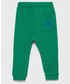 Spodnie United Colors Of Benetton United Colors of Benetton spodnie dresowe bawełniane dziecięce kolor zielony gładkie