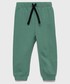 Spodnie United Colors Of Benetton United Colors of Benetton spodnie dresowe bawełniane dziecięce kolor zielony gładkie