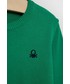 Sweter United Colors Of Benetton United Colors of Benetton sweter bawełniany dziecięcy kolor zielony lekki
