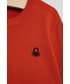 Sweter United Colors Of Benetton United Colors of Benetton sweter bawełniany dziecięcy kolor czerwony lekki