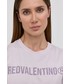 Bluzka Red Valentino t-shirt bawełniany kolor fioletowy
