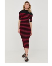 Sukienka sukienka kolor czarny midi dopasowana - Answear.com Red Valentino