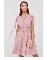 Sukienka sukienka kolor różowy mini rozkloszowana - Answear.com Red Valentino