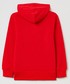 Bluza Ovs bluza bawełniana dziecięca kolor czerwony z kapturem gładka