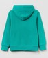 Bluza Ovs bluza bawełniana dziecięca kolor zielony z kapturem gładka
