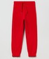 Spodnie Ovs spodnie dresowe dziecięce kolor czerwony gładkie