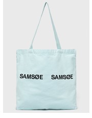 Shopper bag torebka kolor turkusowy - Answear.com Samsoe Samsoe